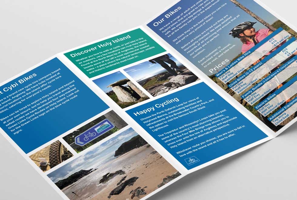 cybi bikes leaflet design your own leaflet